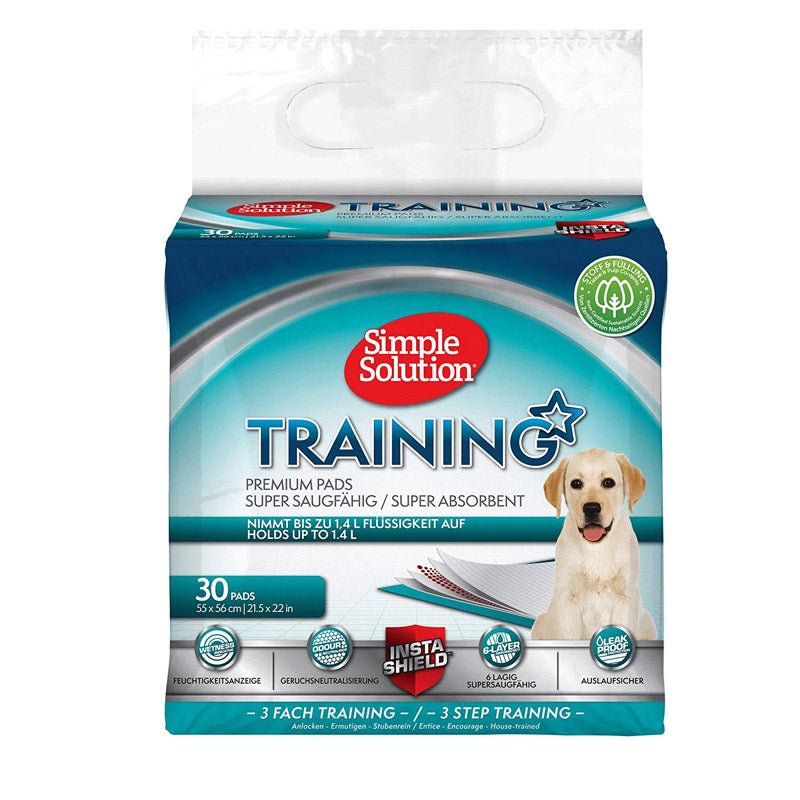 Simple Solution Premium Dog and Puppy Training Pads (Pack of 30) - Shopivet.com