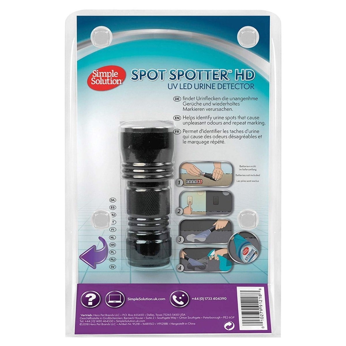 Simple Solution Spot Spotter HD UV Pet Urine Detector - Shopivet.com