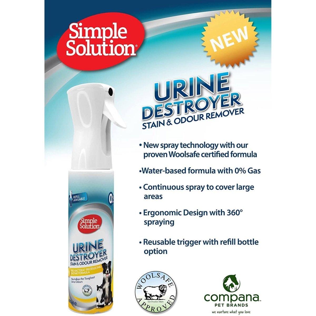 Simple Solution Urine Destroyer (Flairosol) 400ml - Shopivet.com