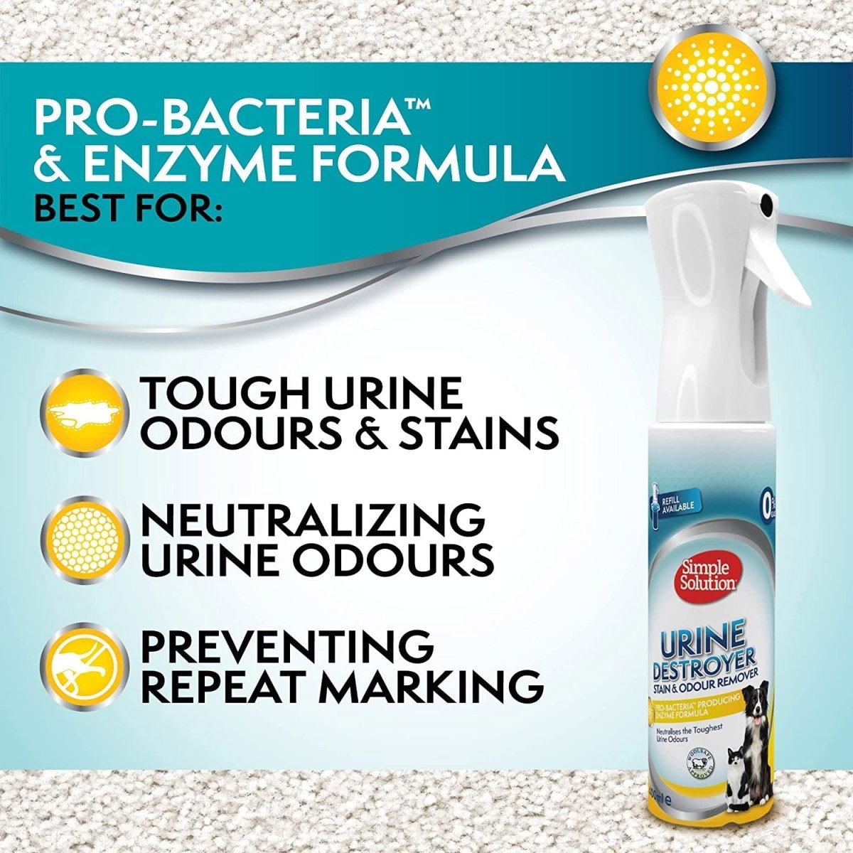Simple Solution Urine Destroyer (Flairosol) 400ml - Shopivet.com