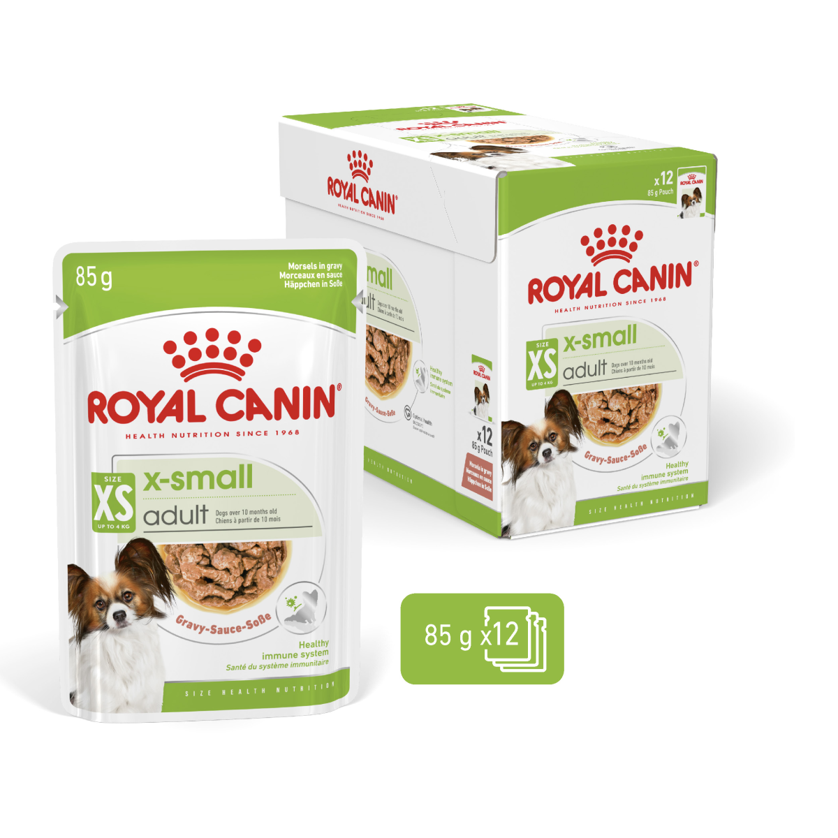 Size Health Nutrition XS Adult (Wet Food - Pouches) 12 x 85 g