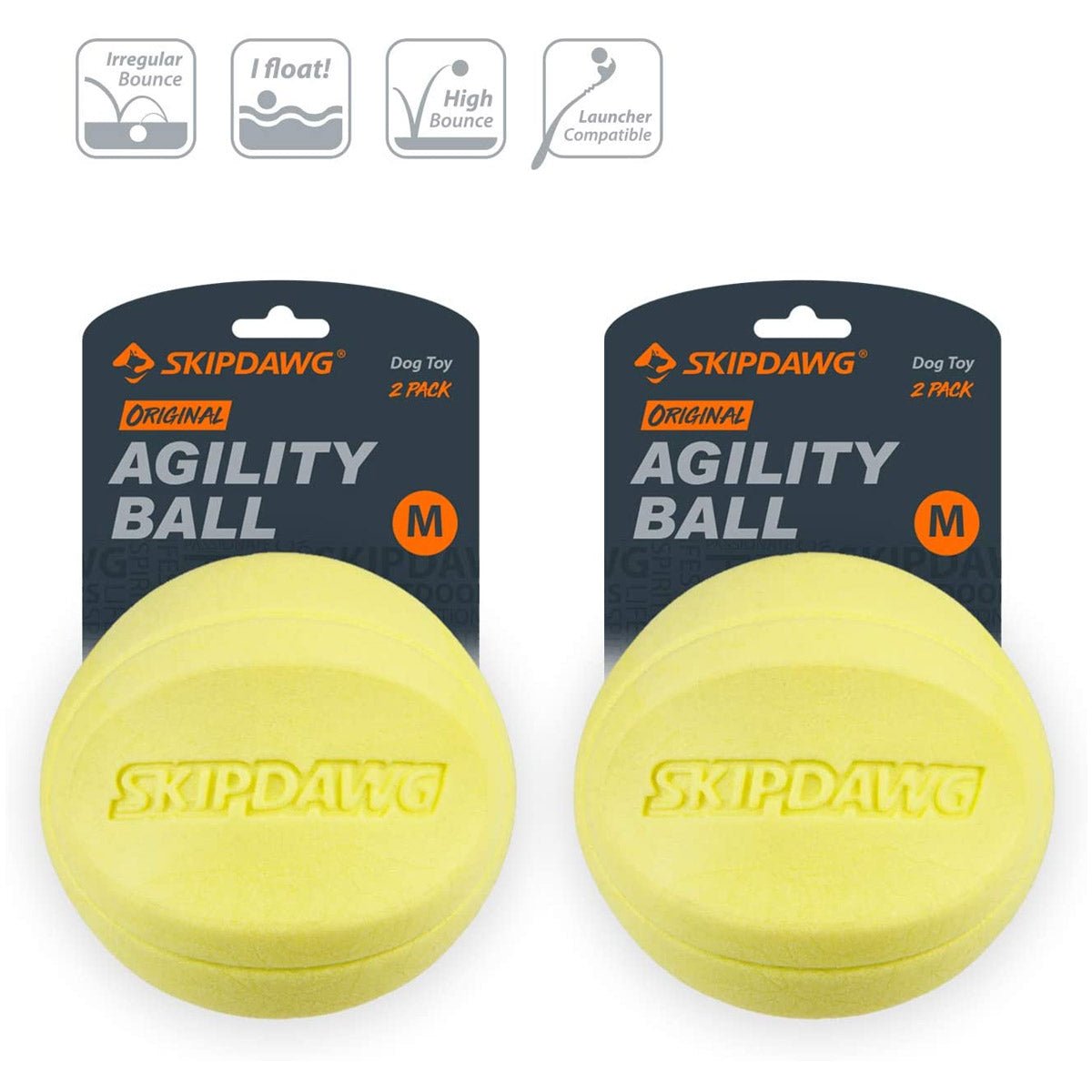 SKIPDAWG Dog Agility Ball Pack of 2 (Medium) - Shopivet.com