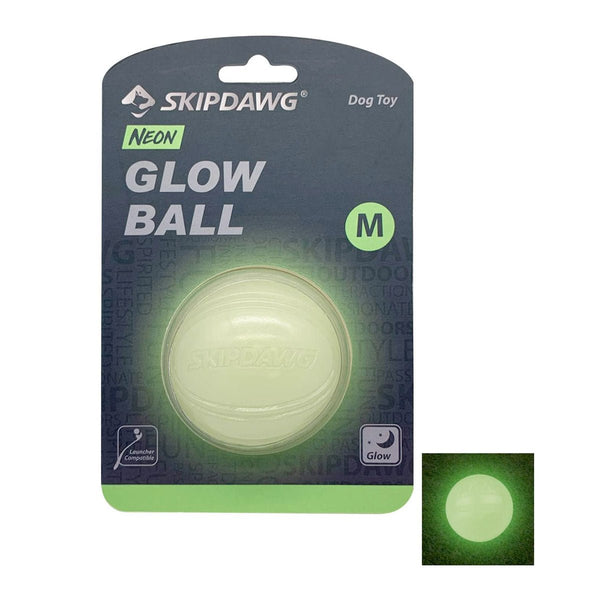 SKIPDAWG Neon Glow Dog Ball (Medium) - Shopivet.com