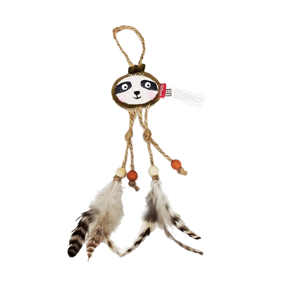 Sloth Catch & Scratch Eco line with Slivervine Leaves and Natural Feather - Shopivet.com
