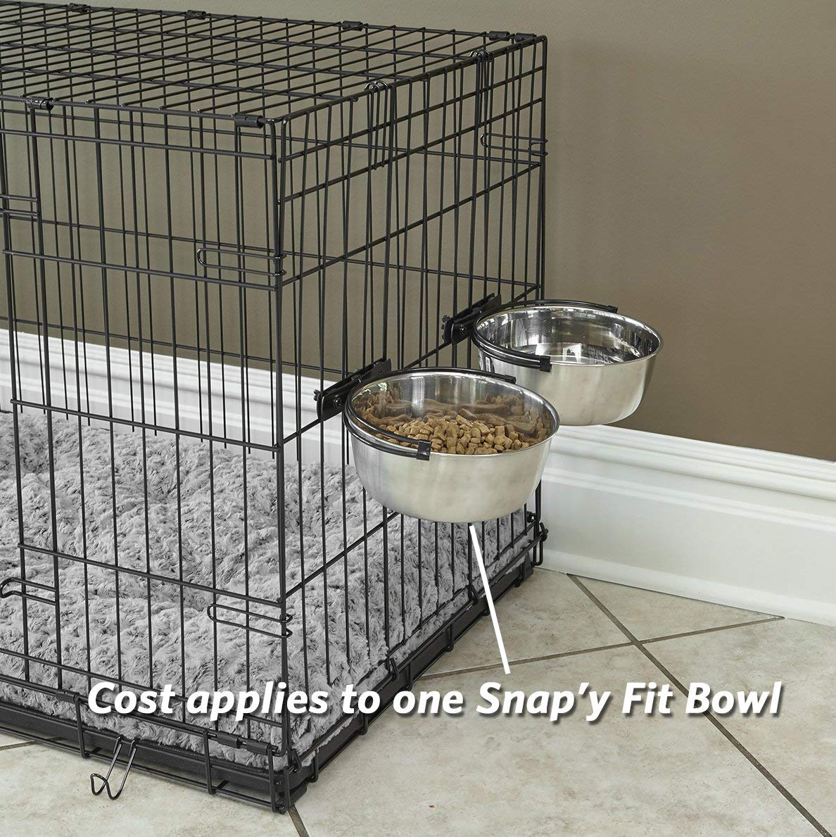 Snap’y Fit Stainless Steel Bowl - 10 oz. - Shopivet.com
