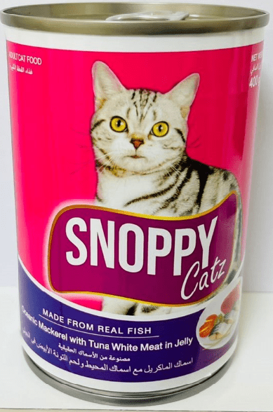 Snoppy Catz Cat Can - Ocean Mackerel with Tuna White Meat in Jelly Flavor - Shopivet.com