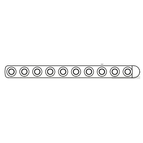 Stacked Locking Hole Plate 2.4mm 10 Hole 73mm Long - Shopivet.com