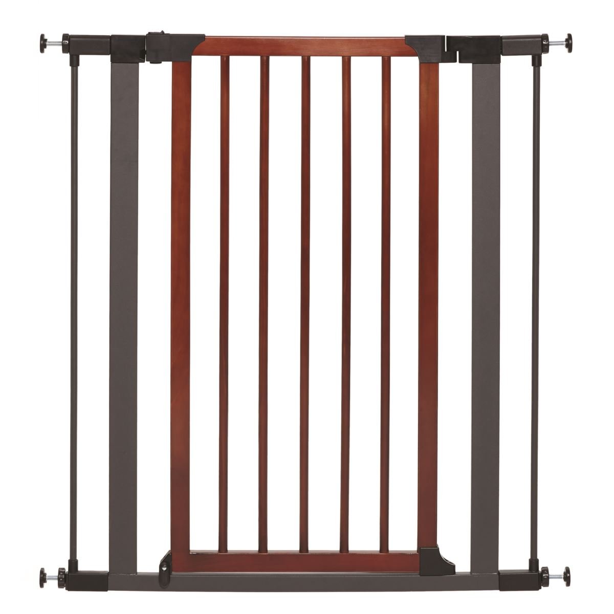 Steel Pet Gate with Decorative Wood Door - 29" - Shopivet.com