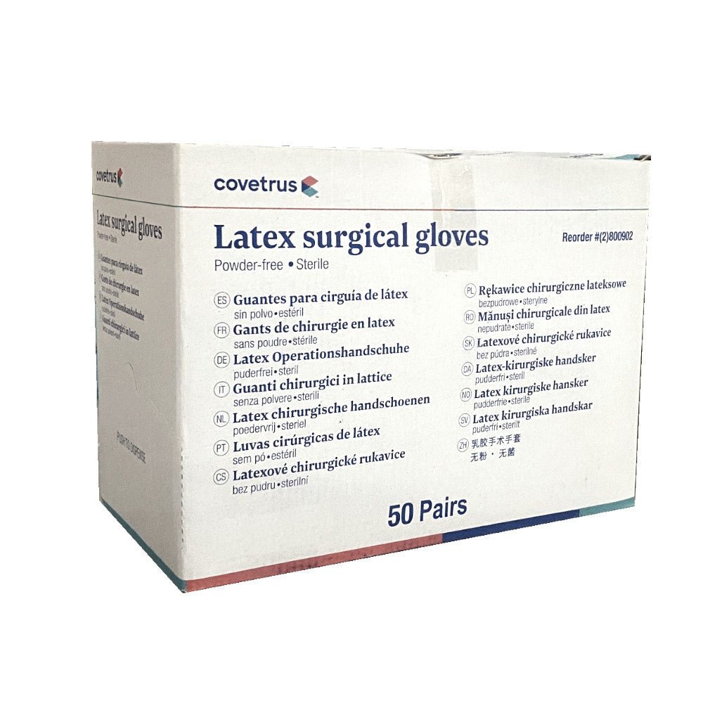 Sterile Surgeons Gloves - latex powder free - Size 8 50 - Shopivet.com