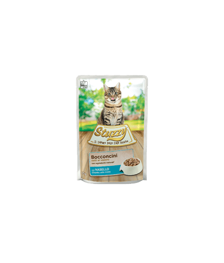 Stuzzy Cat Chunks with Cod 85g Pouch (Min Order 85g – 24pcs)[Weight - 85g] - Shopivet.com