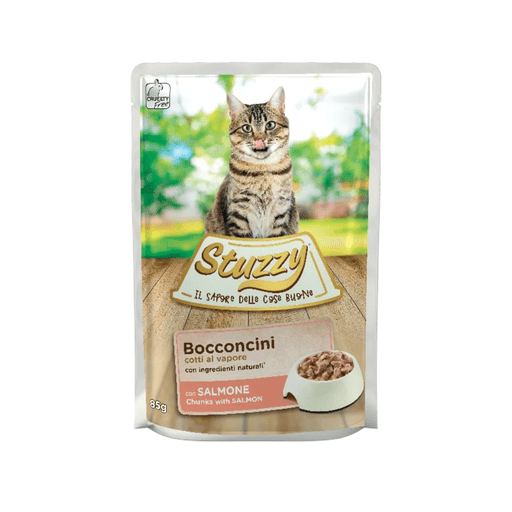 Stuzzy Cat Chunks with Salmon 85g (Min Order 85g – 24pcs)[Weight - 85g] - Shopivet.com