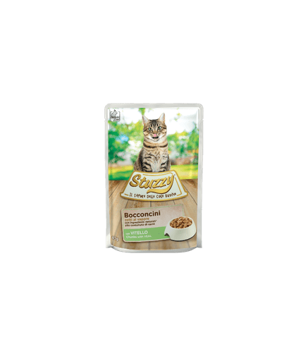 Stuzzy Cat Chunks with Veal 85g Pouch (Min Order 85g – 24pcs)[Weight - 85g] - Shopivet.com