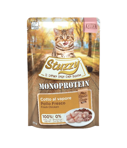 Stuzzy Cat Pouch Grain Free Monoprotein Chicken for Kittens (Min Order 85g - 16pcs)[Weight - 85g] - Shopivet.com