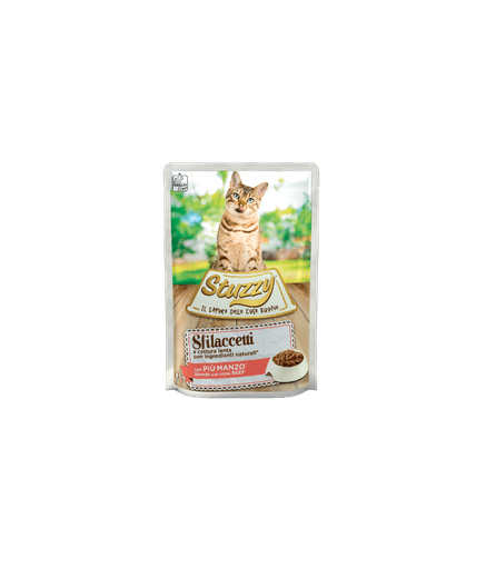 Stuzzy Cat Shreds with Beef 85g (Min Order 85g – 24pcs)[Weight - 85g] - Shopivet.com