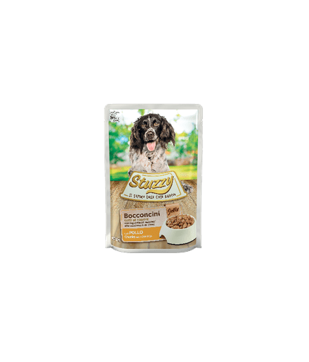 Stuzzy Dog Chunks with Chicken in Jelly 100g Pouch (Min Order 100g – 24pcs)[Weight - 100g] - Shopivet.com