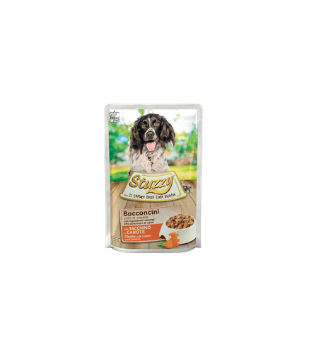 Stuzzy Dog Chunks with Turkey and Carrots 100g Pouch (Min Order 100g – 24pcs)[Weight - 100g] - Shopivet.com