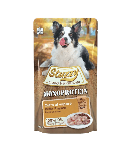 Stuzzy Dog Pouch Grain Free Monoprotein Chicken (Min Order 150g - 12pcs)[Weight - 150g] - Shopivet.com