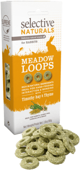 Supreme Selective Naturals Meadow Loops Rabbit Treat 80g - Shopivet.com