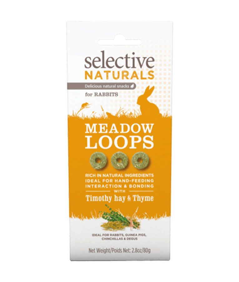 Supreme Selective Naturals Meadow Loops Rabbit Treat 80g - 80G - Shopivet.com