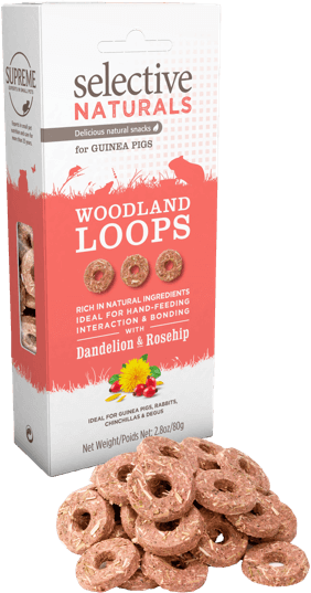 Supreme Selective Naturals Woodland Loops Guinea Pig Treat 80g - Shopivet.com