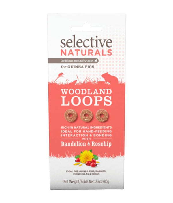 Supreme Selective Naturals Woodland Loops Guinea Pig Treat 80g - 80G - Shopivet.com