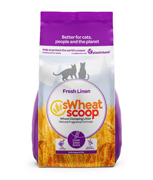 sWheat Scoop Fresh Linen Natural Fragrance Formula Fast Clumping Cat Litter - 11.33KG - Shopivet.com