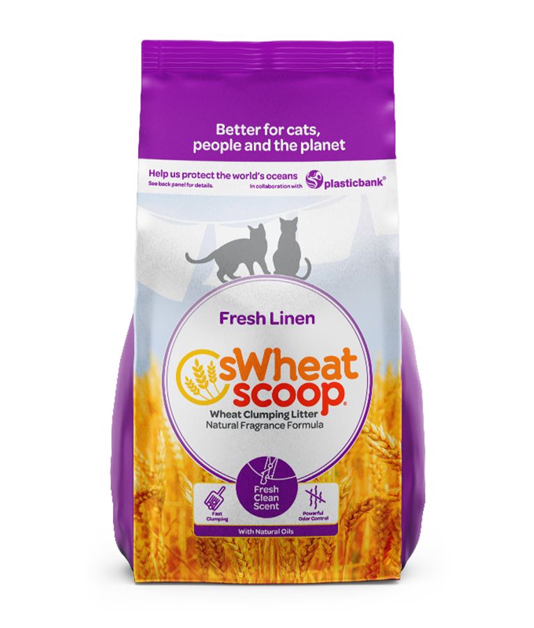 sWheat Scoop Fresh Linen Natural Fragrance Formula Fast Clumping Cat Litter - 11.33KG - Shopivet.com