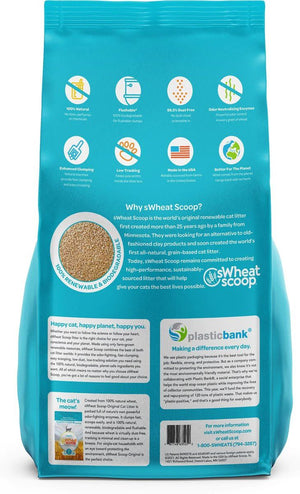 sWheat Scoop Original All Natural Wheat Blend Fast Clumping Cat Litter - 5.44KG - Shopivet.com