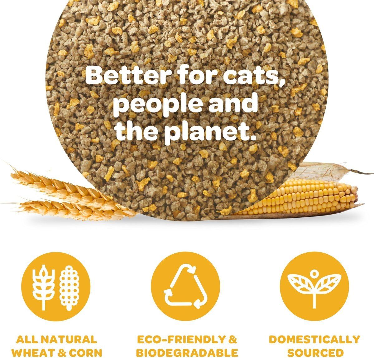 sWheat Scoop Wheat & Corn Blend Natural Easy Maintenance Fast Clumping Cat Litter - 11.33KG - Shopivet.com