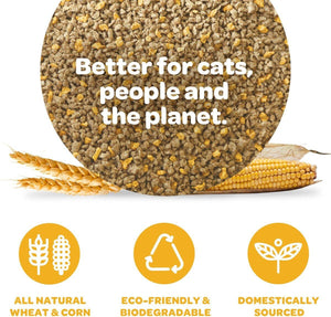 sWheat Scoop Wheat & Corn Blend Natural Easy Maintenance Fast Clumping Cat Litter - 11.33KG - Shopivet.com