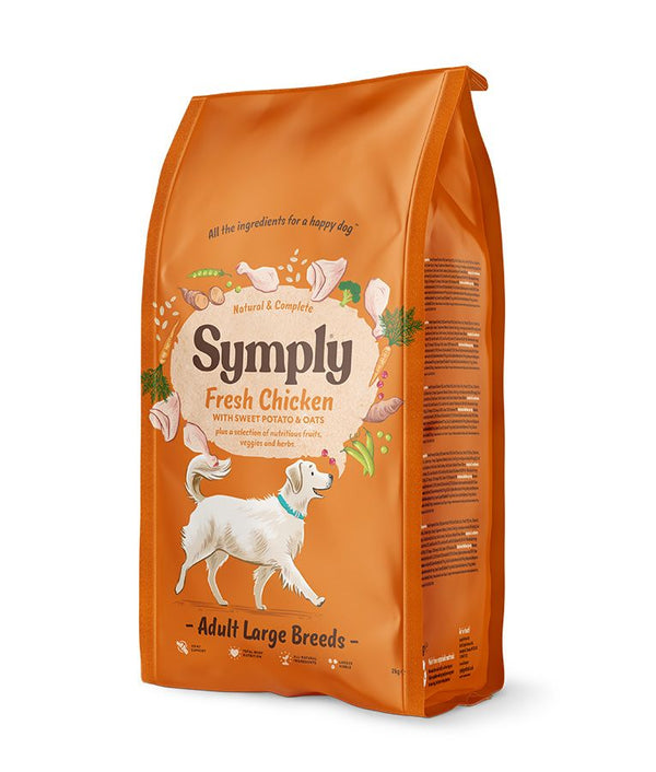 Symply Fresh Chicken Adult Large Breeds Dry Dog Food - 12kg - Shopivet.com