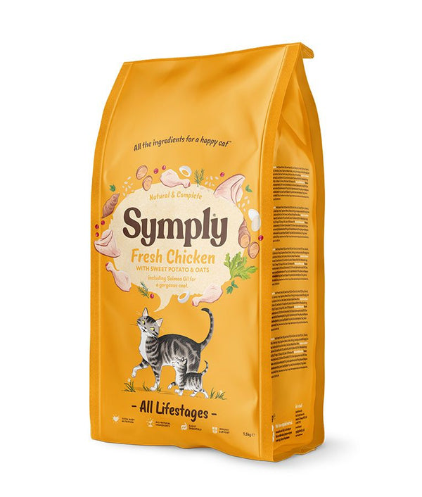 Symply Fresh Chicken All Lifestages Dry Cat Food - 1.5kg - Shopivet.com
