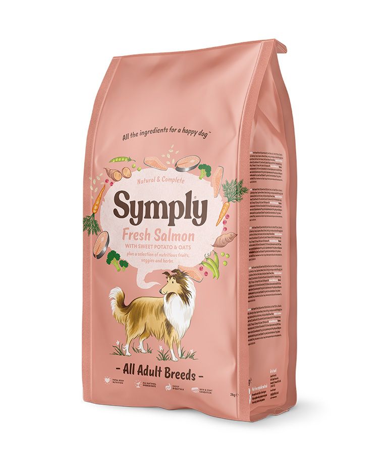 Symply Fresh Salmon All Adult Breeds Dry Dog Food - 12kg - Shopivet.com