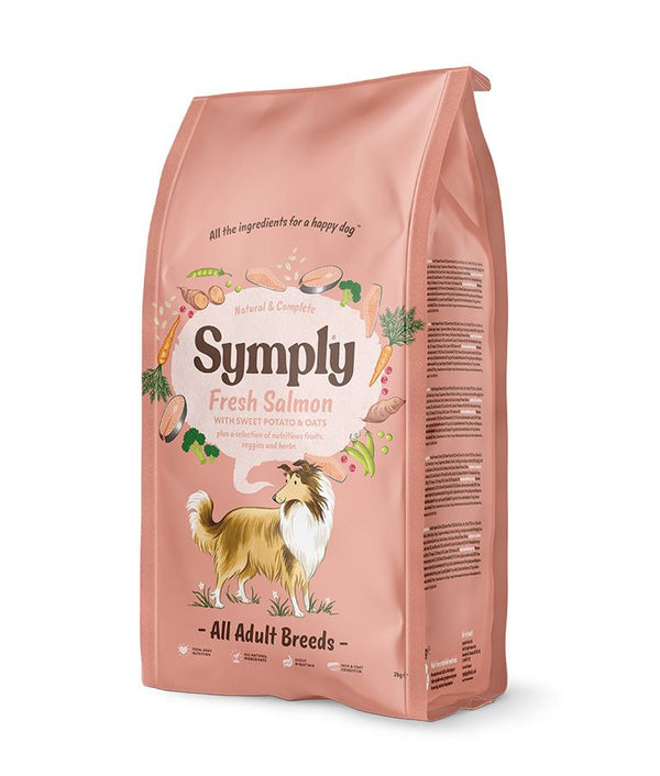 Symply Fresh Salmon All Adult Breeds Dry Dog Food - 2KG - Shopivet.com