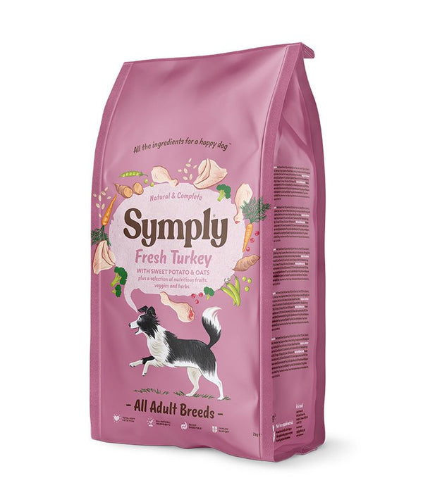 Symply Fresh Turkey All Adult Breeds Dry Dog Food - Shopivet.com