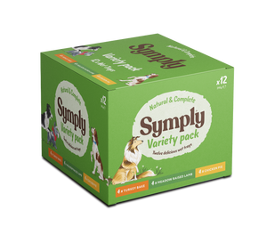 Symply Turkey Bake, Meadow Raised Lamb, Chicken Pie Variety Pack Wet Dog Food 12 x 395g -