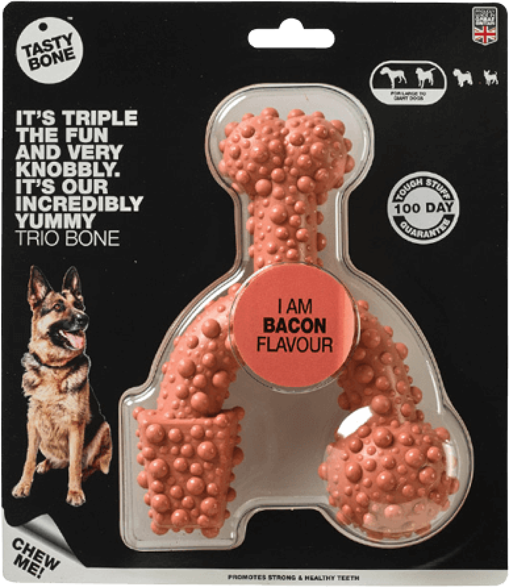TastyBone Nylon Trio Large Dog - Bacon