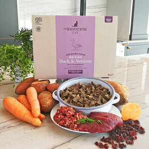 The Innocent Cat Air - Dried Duck & Venison with Cranberry Kitten & Adult Dry Cat Food 1.5kg - 1.5kg - Shopivet.com