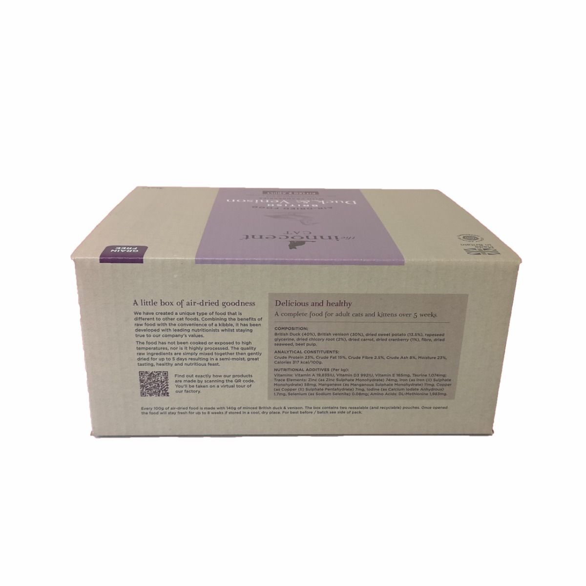 The Innocent Cat Air - Dried Duck & Venison with Cranberry Kitten & Adult Dry Cat Food 1.5kg - 1.5kg - Shopivet.com