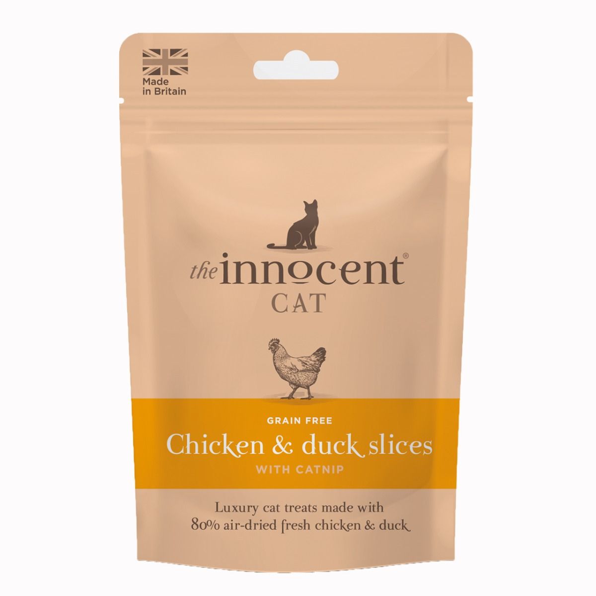 The Innocent Cat Chicken & Duck Slices with Catnip Grain - Free Cat Treats 70g - 70g - Shopivet.com