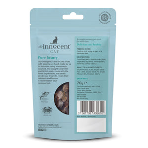 The Innocent Cat Tuna & Crab Slices with Parsley Grain - Free Cat Treats 70g - 70g - Shopivet.com