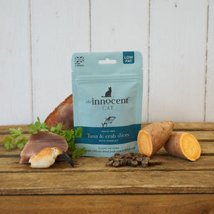 The Innocent Cat Tuna & Crab Slices with Parsley Grain - Free Cat Treats 70g - 70g - Shopivet.com