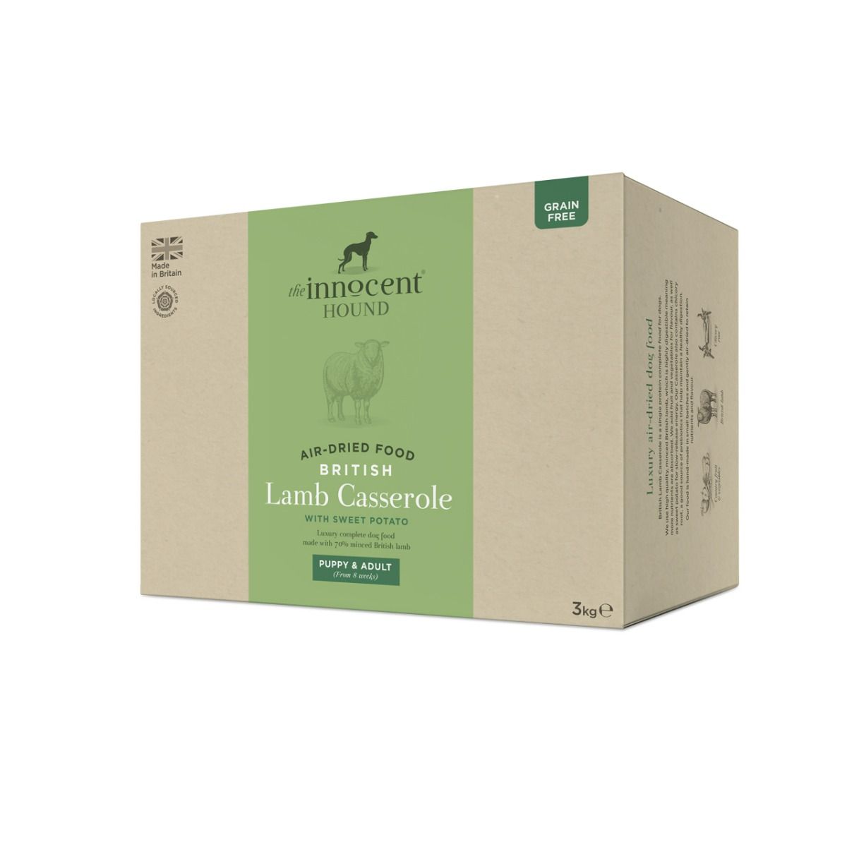 The Innocent Hound Air - Dried British Lamb Casserole Dry Dog Food - 1.5kg - Shopivet.com
