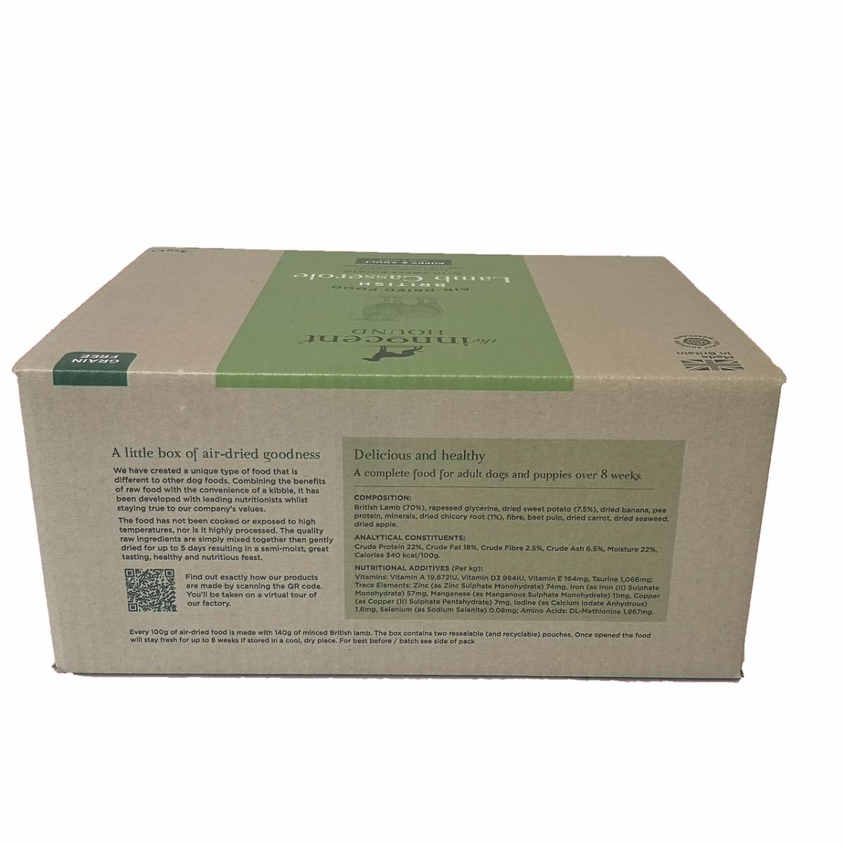 The Innocent Hound Air - Dried British Lamb Casserole Dry Dog Food - 1.5kg - Shopivet.com