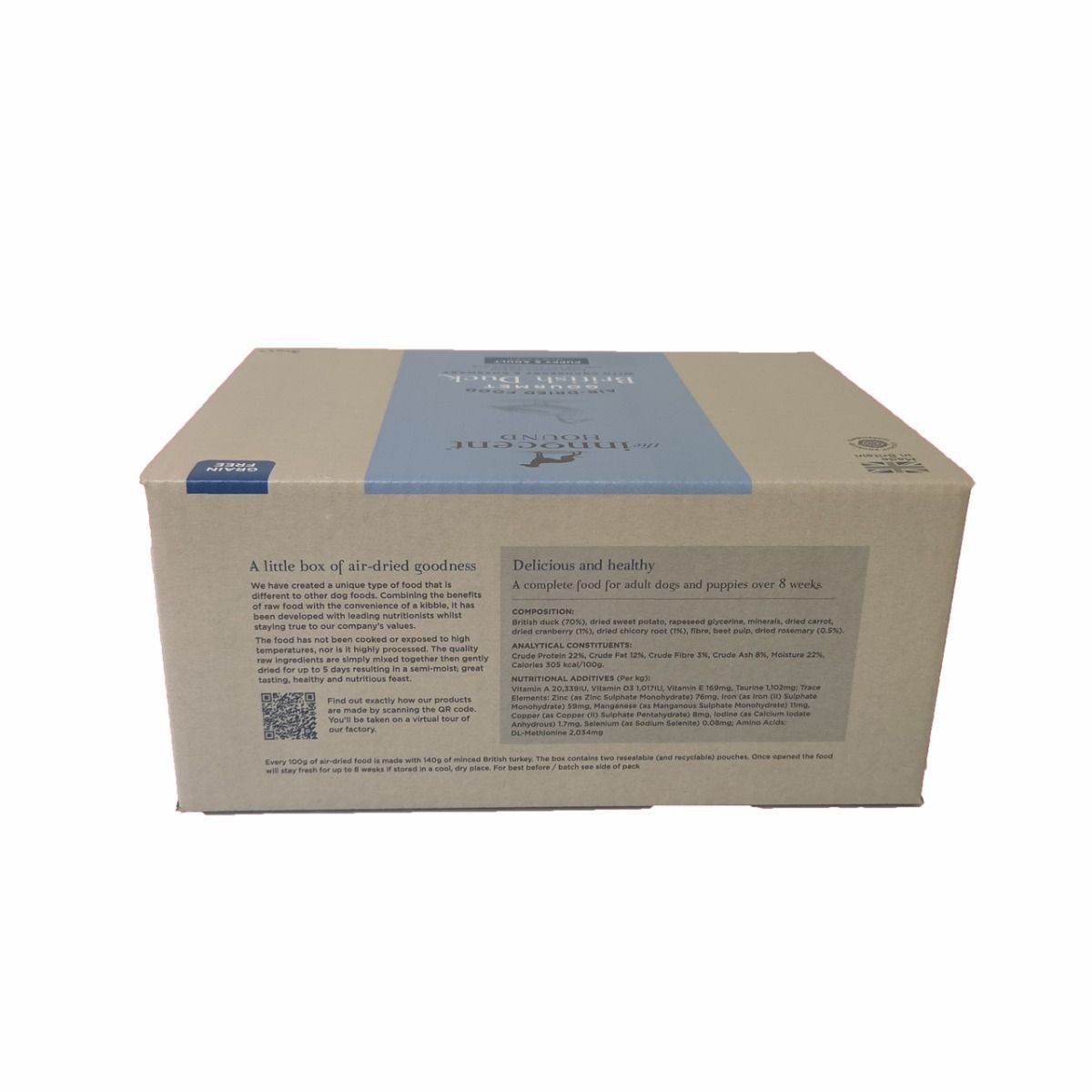 The Innocent Hound Air - Dried Gourmet British Duck with Cranberry & Rosemary Puppy&Adult Dry Dog Food - 1.5kg - Shopivet.com