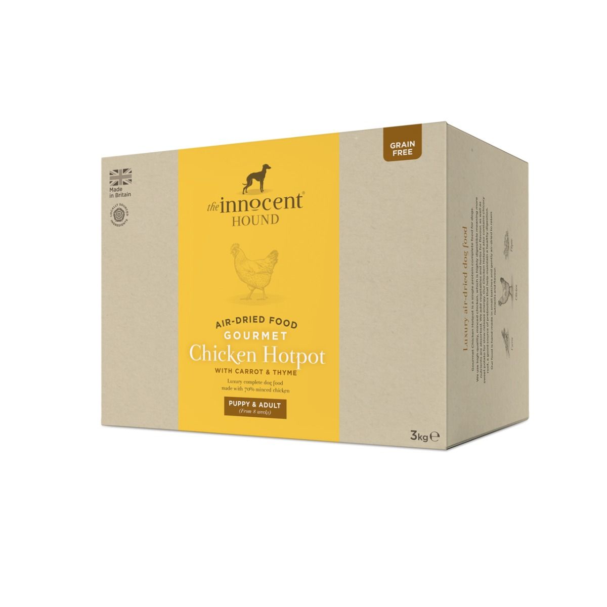 The Innocent Hound Air - Dried Gourmet Chicken Hotpot with Carrot & Thyme Puppy & Adult Dry Dog Food - 1.5kg - Shopivet.com
