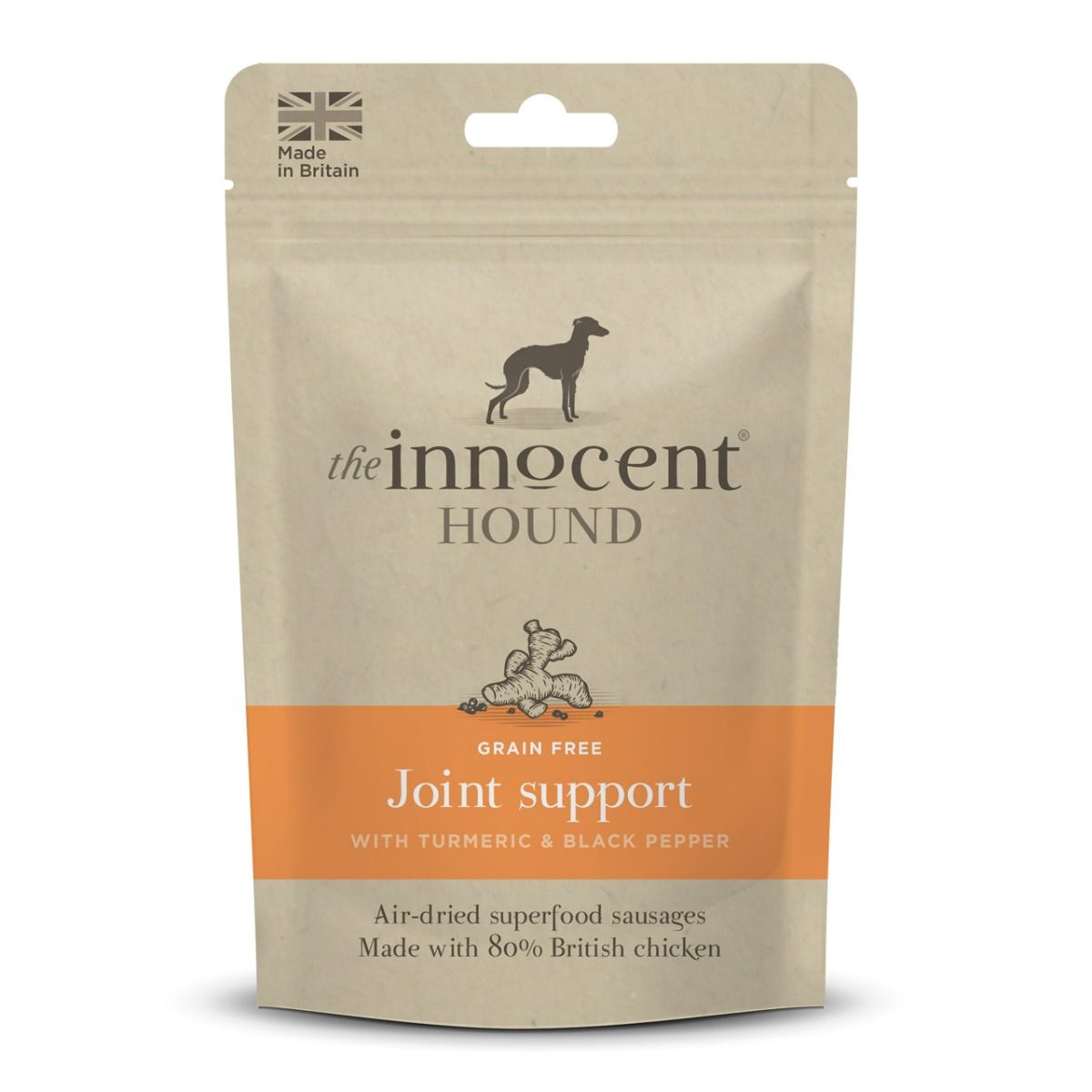 The Innocent Hound Joint Support British Chicken Turmeric & Pepper Dog Sausages 10pcs - 10pcs - Shopivet.com