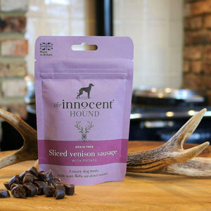 The Innocent Hound Sliced Venison with Potato Dog Sausages 70g - 70g - Shopivet.com