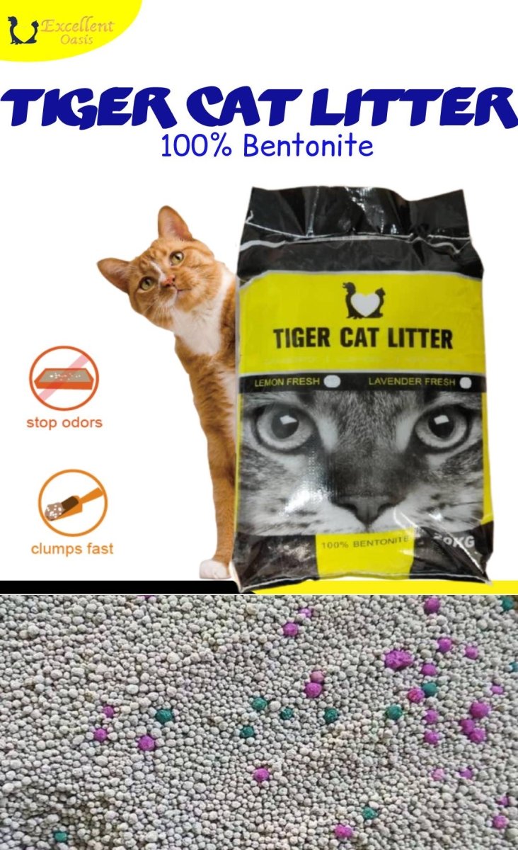 TIGER CAT LITTER 100% BENTONITE 20kg - Shopivet.com