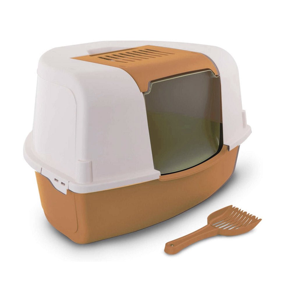 Toilet Ariel Corner Litter Tray and Scoop - dark - blue - Shopivet.com